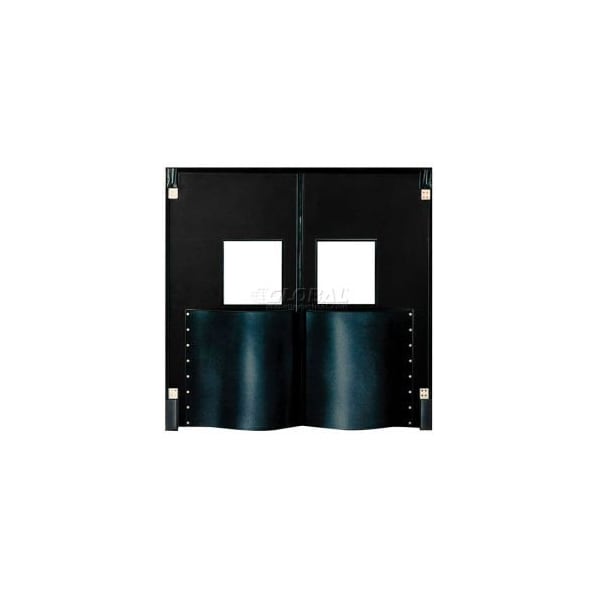 Chase Industries,. Chase Doors Extra HD Single Panel Traffic Door 4'W x 7'H Black DIS4884-BK - main